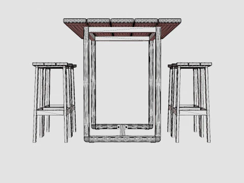 Long Island bar set 3D Model