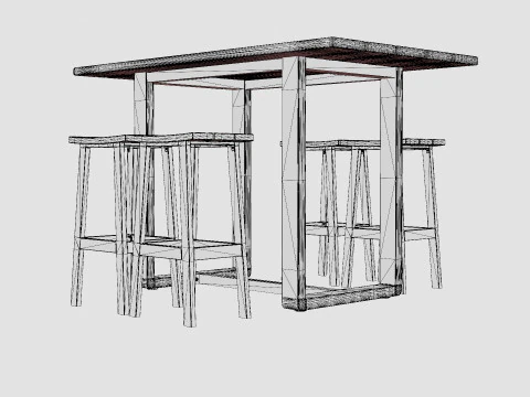 Long Island bar set 3D Model
