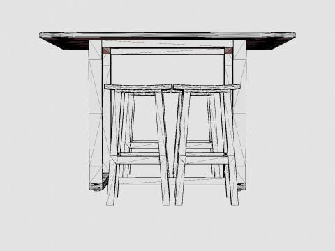 Long Island bar set 3Dモデル
