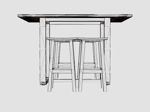 Long Island bar set 3D Model