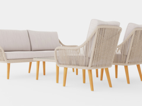 Fargo sofa set 3D 모델