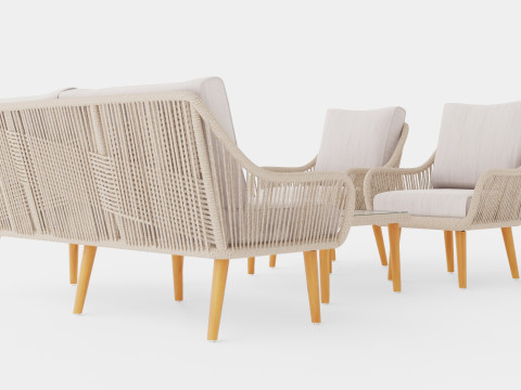 Fargo sofa set 3D 모델