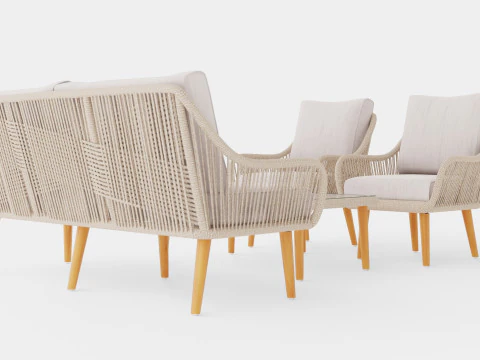 Fargo sofa set 3D Model