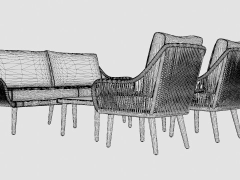 Fargo sofa set 3D 모델
