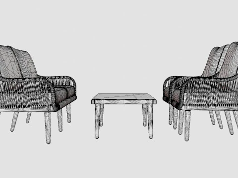 Fargo sofa set 3D Model