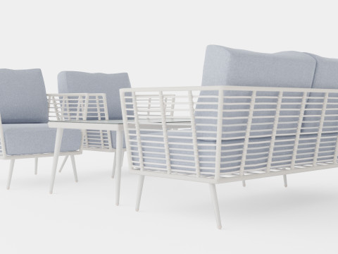 Bari sofa set Modelo 3D