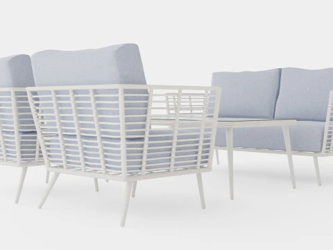 Bari sofa set 3D Model