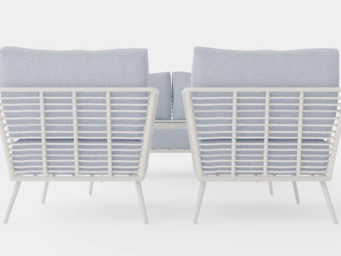 Bari sofa set 3D Model