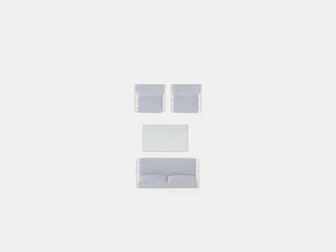 Bari sofa set 3D Model