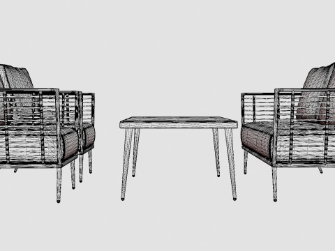 Bari sofa set Modelo 3D