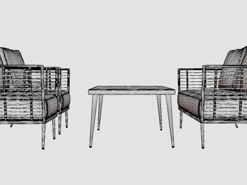 Bari sofa set 3D Model