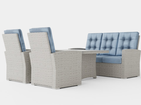 York sofa set 3D-Modell