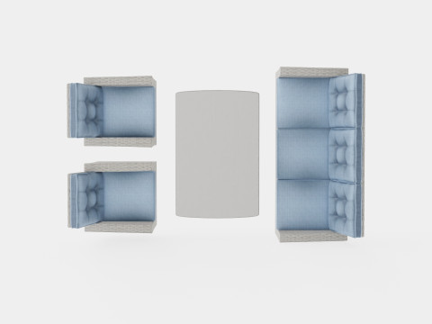 York sofa set 3D-Modell