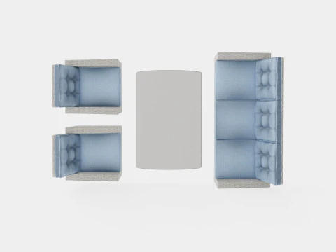 York sofa set 3D Model