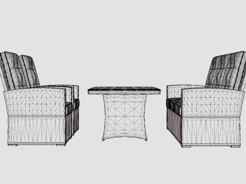 York sofa set 3D-Modell