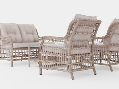 New England sofa set Model 3D