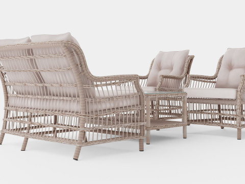 New England sofa set Model 3D