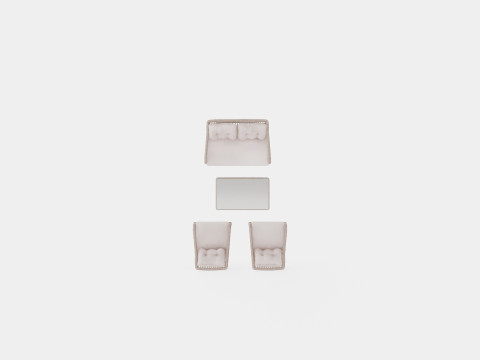 New England sofa set Model 3D
