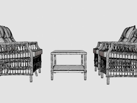 Zestaw sof z Nowej Anglii Model 3D