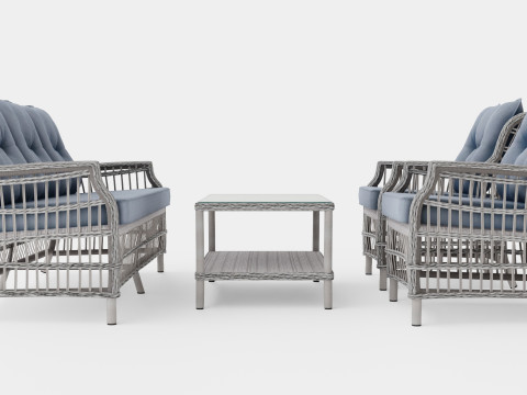 New England sofa set 3D-Modell