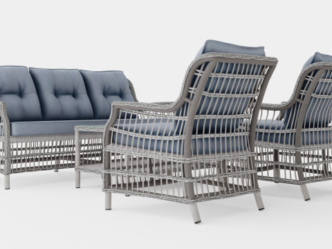 New England sofa set Modèle 3D