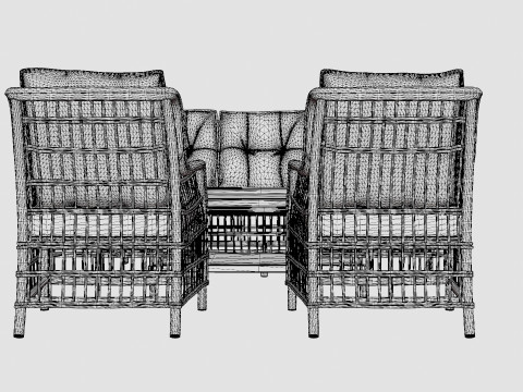 New England sofa set Modèle 3D
