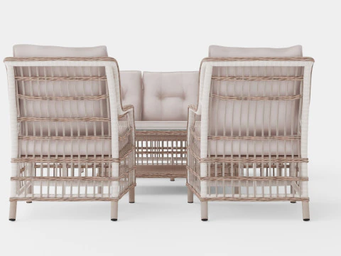 New England sofa set 3D Model