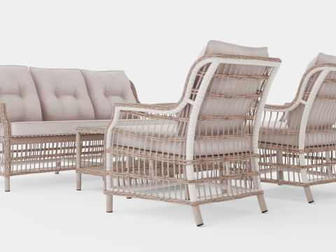 New England sofa set 3D Модель