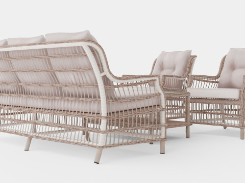 New England sofa set 3D Модель