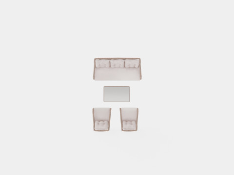 New England sofa set 3D Модель