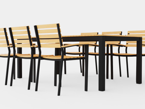 Bay dining set 3D Модель