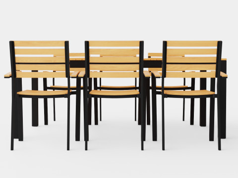 Bay dining set 3D 模型