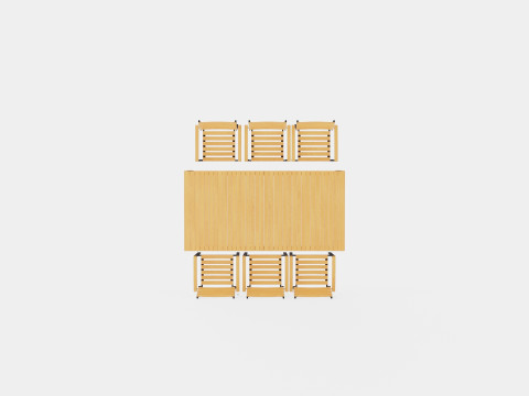 Bay dining set 3D 模型