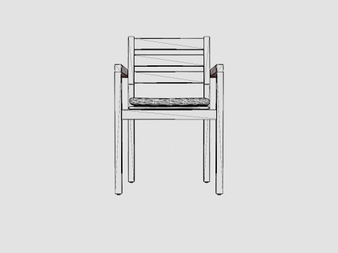 Medford stacking chair 3D-Modell