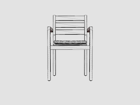 Medford stacking chair 3D Model