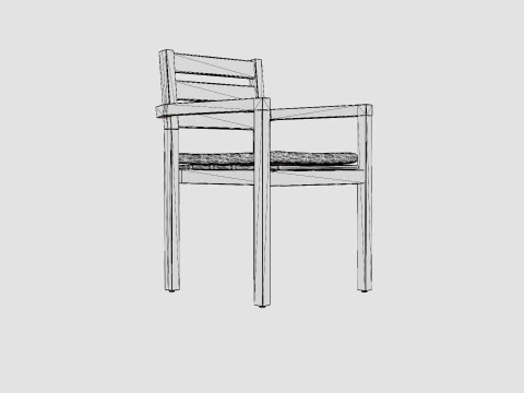 Medford stacking chair 3D Model