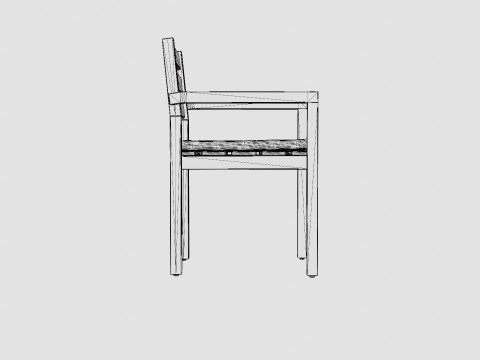 Medford stacking chair 3D-Modell