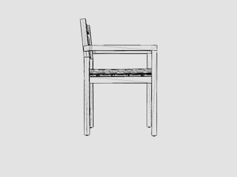 Medford stacking chair 3D Model