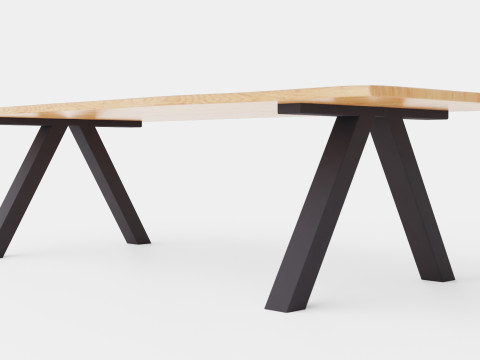 Long Island dining table 3D Model