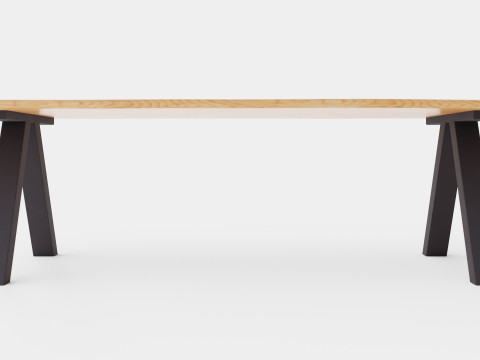 Long Island dining table 3D Model