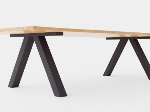 Long Island dining table 3D Model