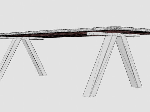 Long Island dining table 3D Model