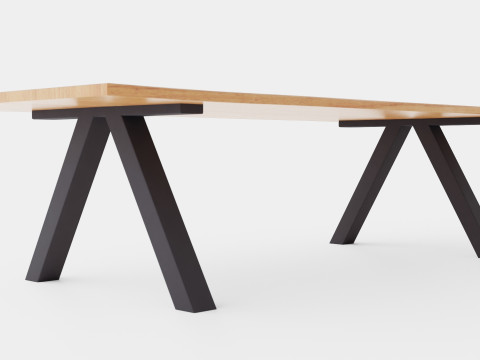 Long Island dining table 3D मॉडल