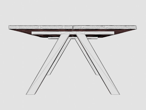 Long Island dining table 3D मॉडल