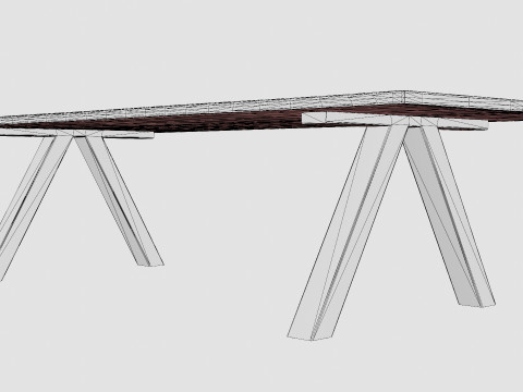 Long Island dining table 3D मॉडल