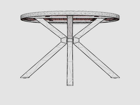 Long Island dining table 3D Model