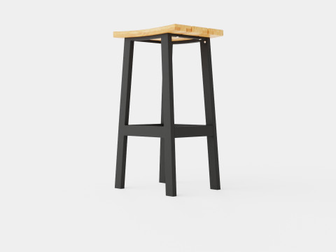 Long Island bar stool 3D 모델