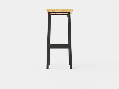 Long Island bar stool 3D 모델