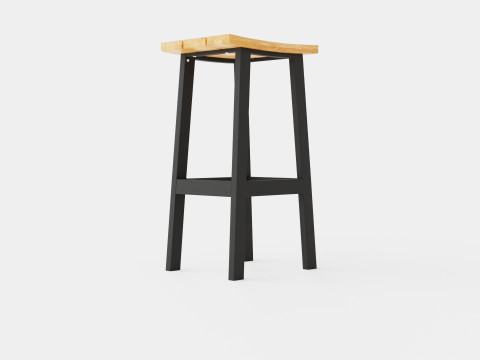 Long Island bar stool 3D 모델