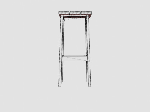 Long Island bar stool 3D 모델